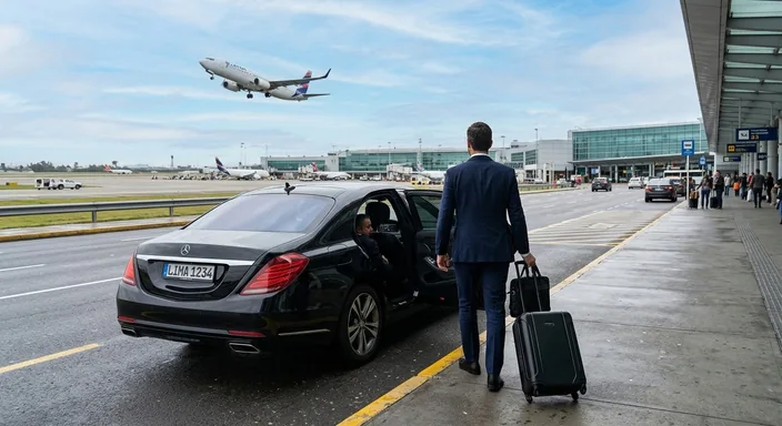 Vehículo privado en el aeropuerto